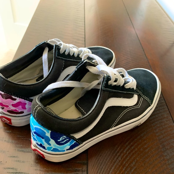 vans old skool custom bape